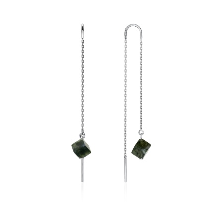 Серьги из серебра с агатами 2340390705-9-60 от KRASNOE, металл Серебро, вставка Агат