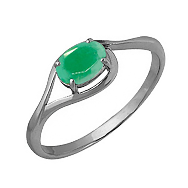 Купить кольцо из серебра с изумрудом в интернет-магазине KRASNOE