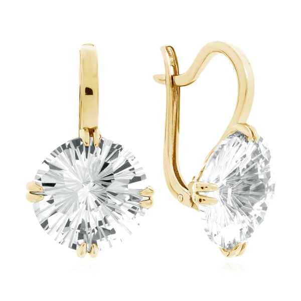 Серьги из серебра с фианитами со скидкой