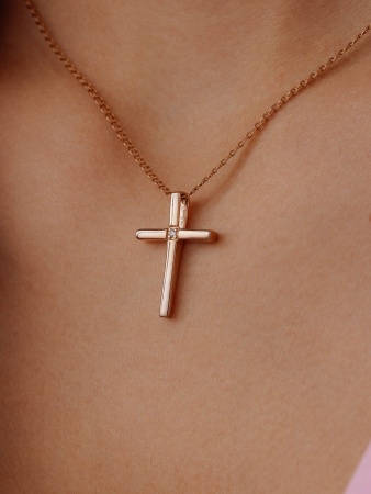 Подвеска из серебра с фианитом