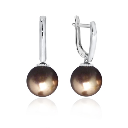 Серьги из серебра с жемчугом 2340240821-43 от KRASNOE, металл Серебро, вставка Жемчуг Имитация