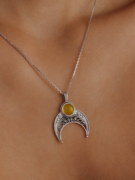 Купить подвеска из серебра с агатом