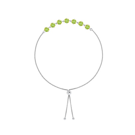 Купить браслет из серебра с хризолитами