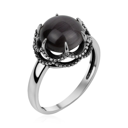 Купить кольцо из серебра с кошачим глазом в интернет-магазине KRASNOE