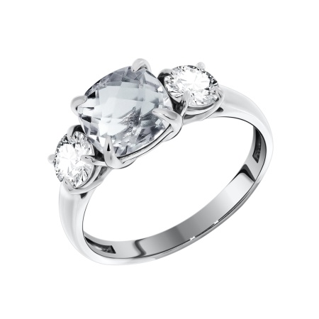 Купить кольцо из серебра с фианитами в интернет-магазине KRASNOE