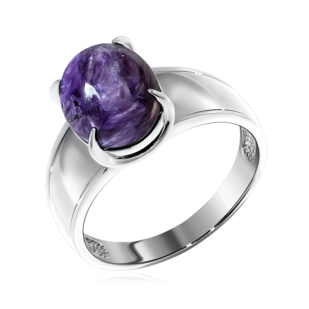 Купить кольцо из серебра с чароитом в интернет-магазине KRASNOE