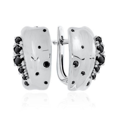 Серьги из серебра с ситаллом со скидкой