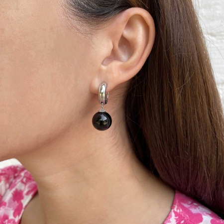 Серьги из серебра с агатами 2340391415-20 от KRASNOE, металл Серебро, вставка Агат