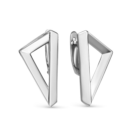 Серьги из серебра без вставок