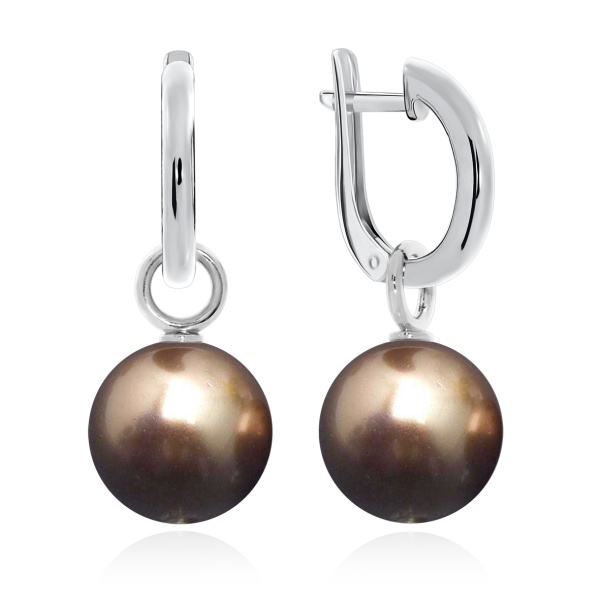 Серьги из серебра с жемчугом