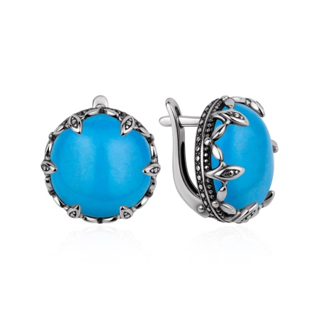 Серьги из серебра с бирюзой