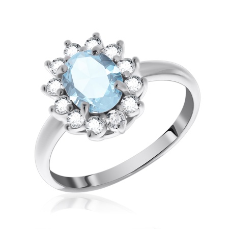 Купить кольцо из серебра с фианитами в интернет-магазине KRASNOE