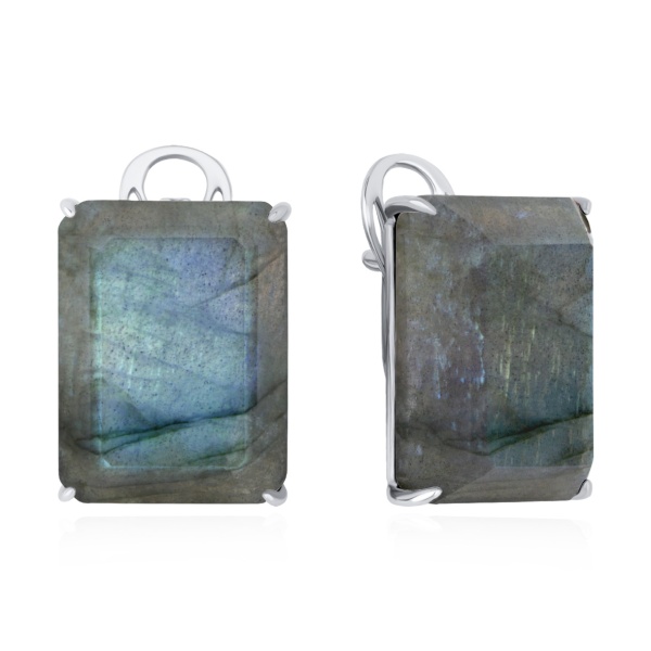 Серьги из серебра с лабрадоритами