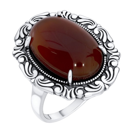 Купить кольцо из серебра с агатом в интернет-магазине KRASNOE