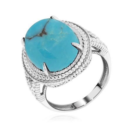 Купить кольцо из серебра с бирюзой в интернет-магазине KRASNOE