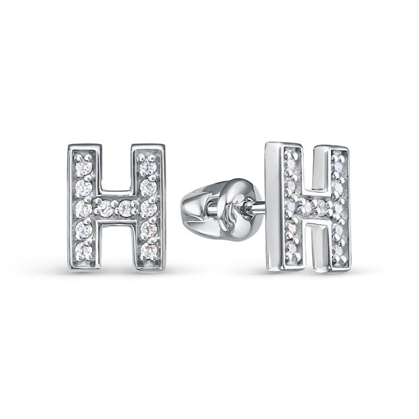 Серьги из серебра с0505345 от KRASNOE, металл Серебро, вставка Фианит