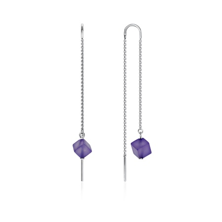 Серьги из серебра с агатами 2340390705-70 от KRASNOE, металл Серебро, вставка Агат