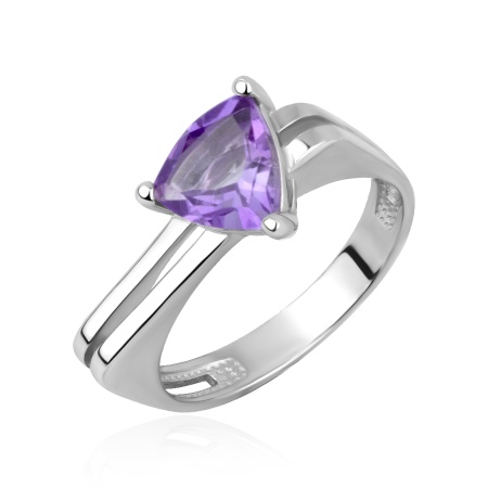 Купить кольцо из серебра с аметистом в интернет-магазине KRASNOE