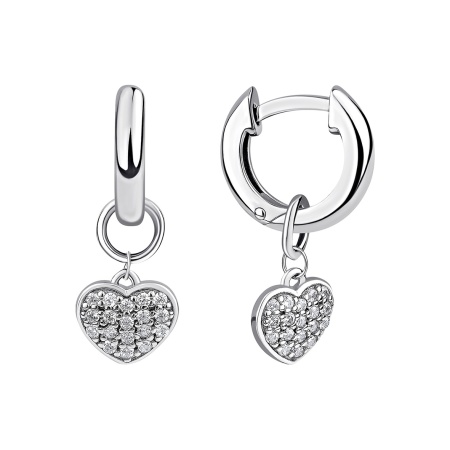 Серьги из серебра с фианитами 2340204856л от KRASNOE, металл Серебро, вставка Фианит