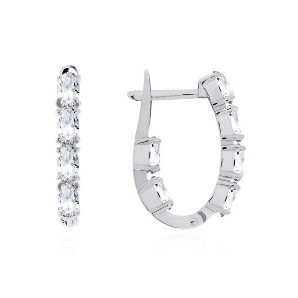 Серьги из серебра с фианитами в ювелирном интернет-магазине Серьги из серебра с фианитами в ювелирном интернет-магазине