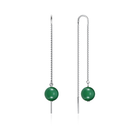 Серьги из серебра с агатами 2340390711-60 от KRASNOE, металл Серебро, вставка 