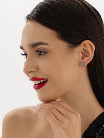 2340085887-1-78 Серьги (Ag 925) 2340085887-1-78 от KRASNOE, металл Серебро, вставка Турмалин Синт.