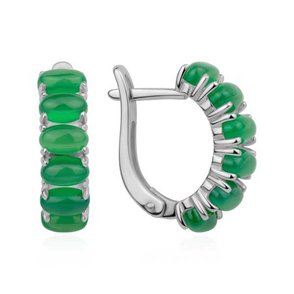 Серьги из серебра с агатами в ювелирном интернет-магазине