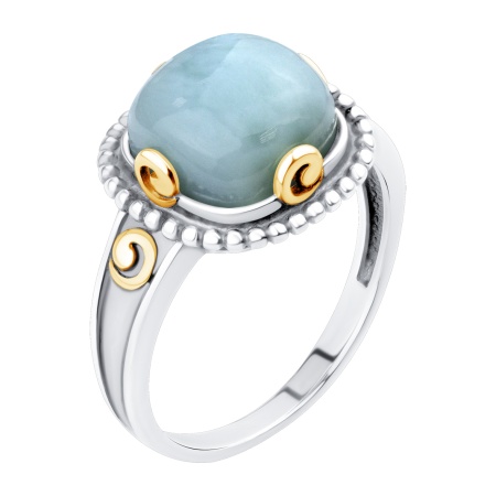 Купить кольцо из серебра с  ларимаром в интернет-магазине KRASNOE