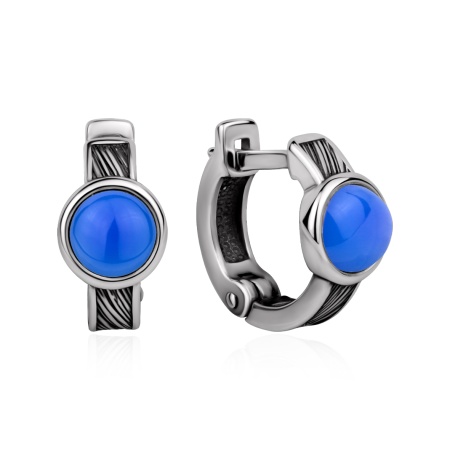 Серьги из серебра с агатами