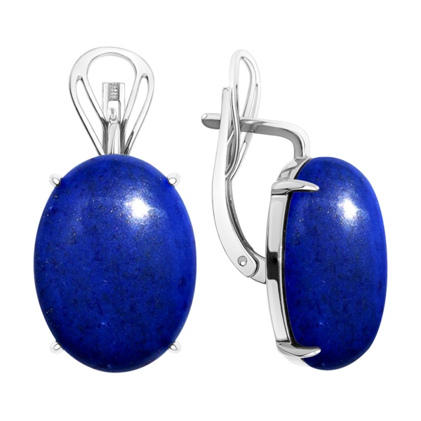 Серьги из серебра с агатом