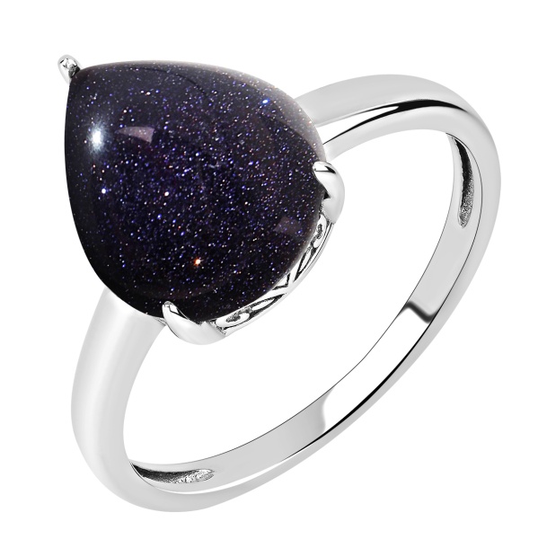 Купить кольцо из серебра с авантюрином в интернет-магазине KRASNOE