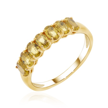 Кольцо из серебра с цитринами со скидкой