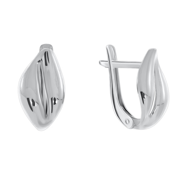 Серьги из серебра без вставок 2340400263 от KRASNOE, металл Серебро, вставка Без вставок