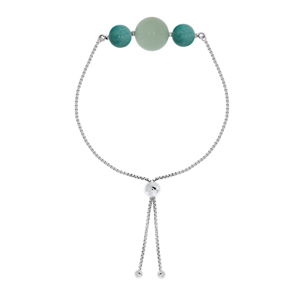 Купить браслет из серебра с амазонитами