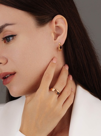 Серьги из серебра с гранатами