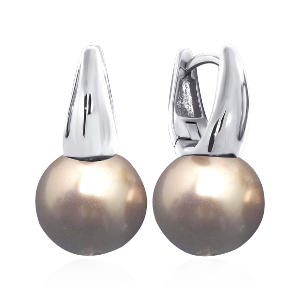 Серьги из серебра с жемчугом
