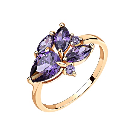 Купить кольцо из серебра с фианитами в интернет-магазине KRASNOE