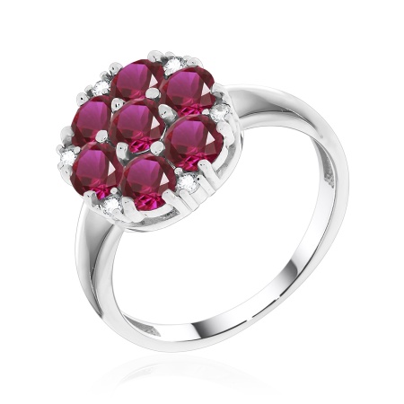 Купить кольцо из серебра с корундом в интернет-магазине KRASNOE