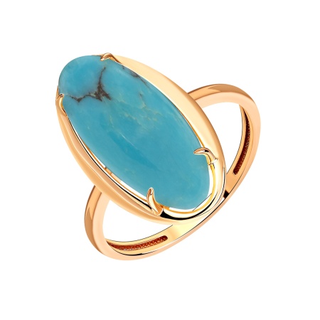 Купить кольцо из серебра с бирюзой в интернет-магазине KRASNOE