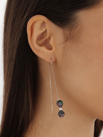 2340590720-1 Серьги (Ag 925) 2340590720-1 от KRASNOE, металл Серебро, вставка Цоизит