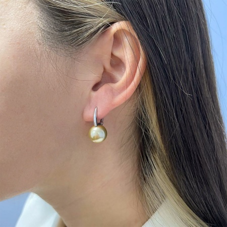 Серьги из серебра с жемчугом