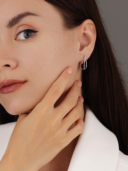 Серьги из серебра с агатами в ювелирном интернет-магазине