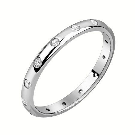 Кольцо из серебра с фианитами со скидкой