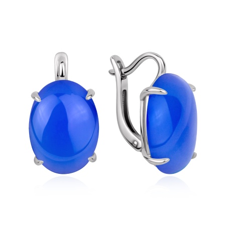 Серьги из серебра с агатами