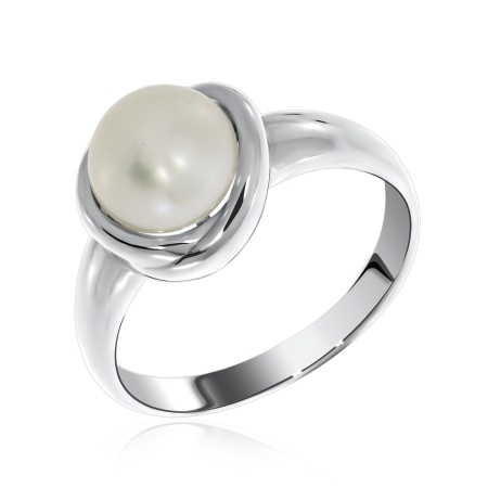 Купить кольцо из серебра с жемчугом в интернет-магазине KRASNOE