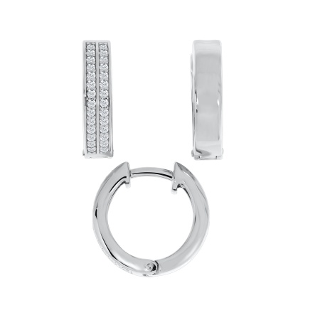 Серьги из серебра с фианитами