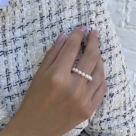 Купить кольцо на нити с жемчугами в интернет-магазине KRASNOE