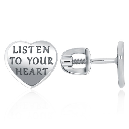 Пусеты из серебра  без вставок