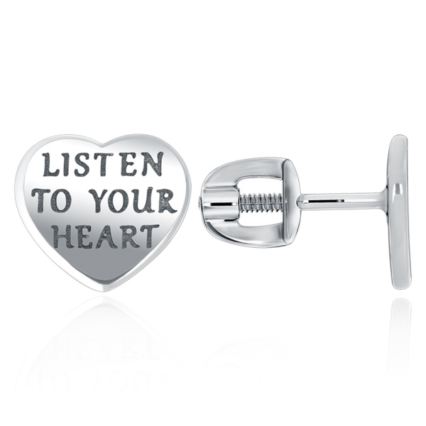 Пусеты из серебра  без вставок