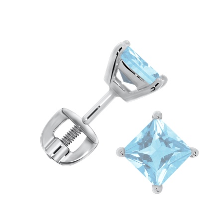 Пусеты из серебра с ситаллами 2340882091-70 от KRASNOE, металл Серебро, вставка Ситалл